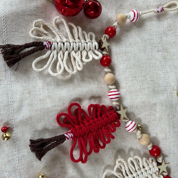 Festive Red and White Holiday Garland - Picture 2 of 5